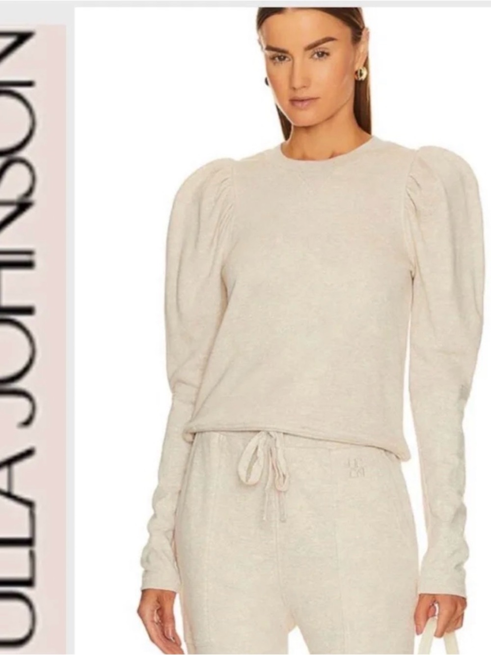 Ulla Johnson Philo Cream Sweatshirt — Size Small